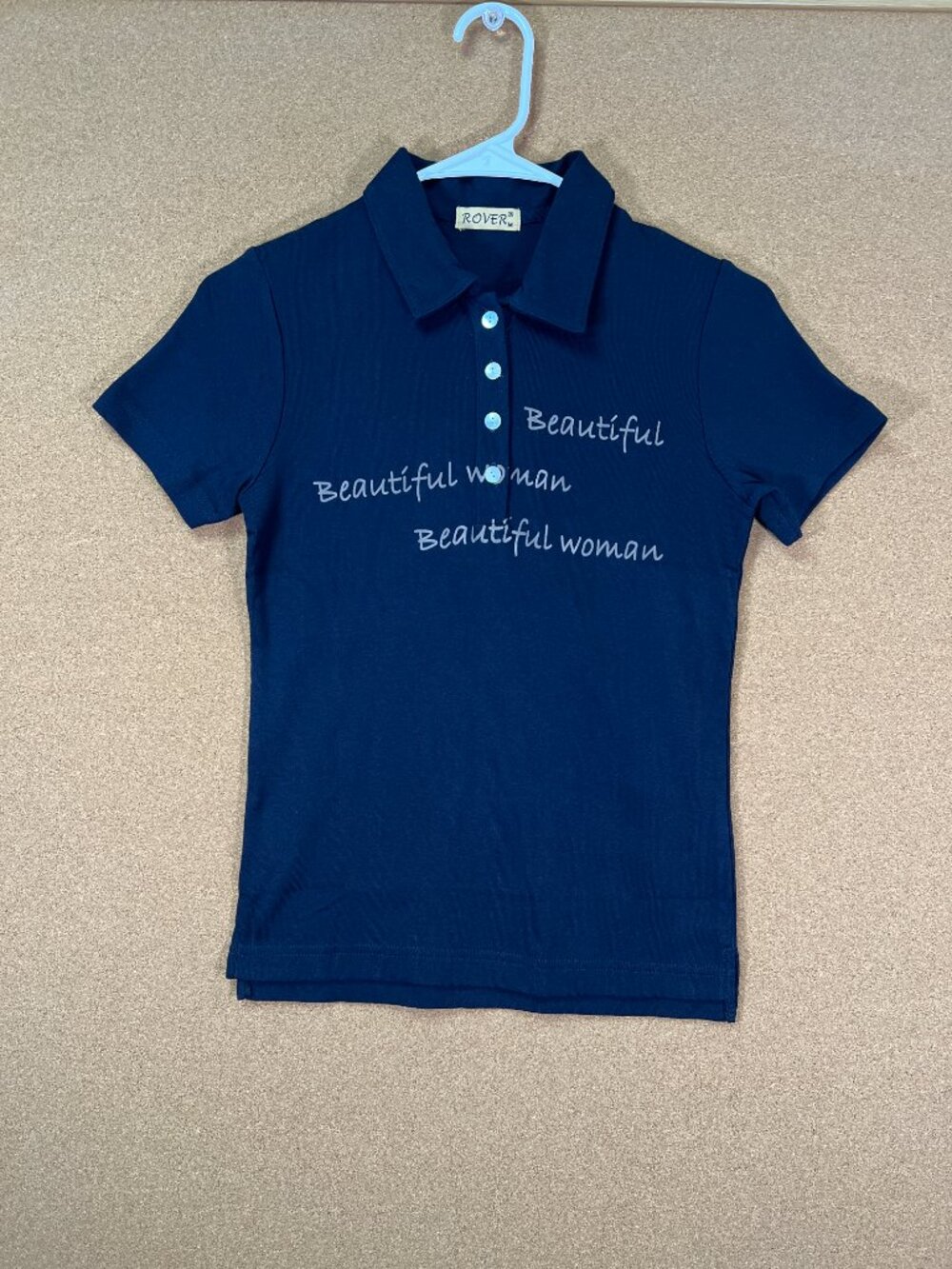 Women Polo Shirt Medium Short Sleeve Black NWOT
